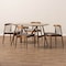 Baxton Studio Wyatt Mid-Century Modern Walnut Wood 5-Piece Dining Set 142-8020-8021 - alternate 9